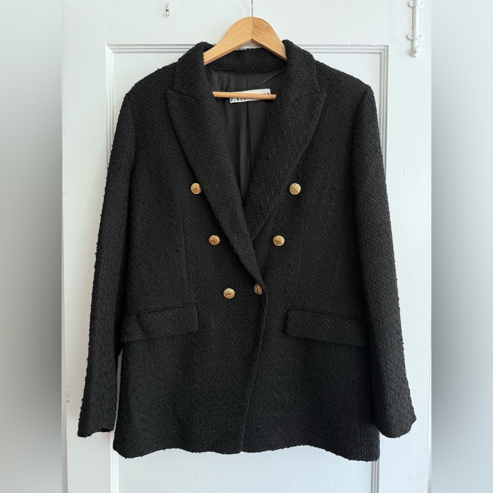 Black Tweed Zara Blazer